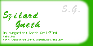 szilard gneth business card